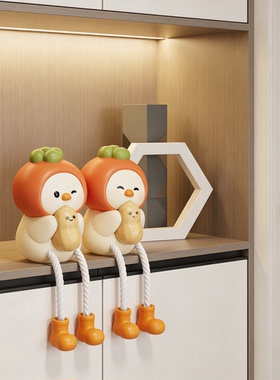 客厅玄关置物架洞洞板吊脚娃娃摆件装饰品电视柜墙上创意可爱家居