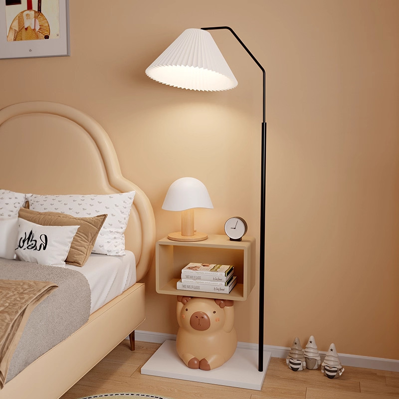 2025新款卡皮巴拉儿童床头柜家用卧室置物架创意带灯可爱收纳柜子,淘宝优惠券,粉丝福利购,淘宝优惠卷