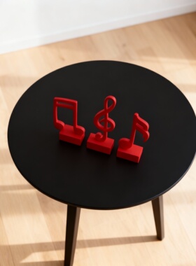 简约现代音符树脂桌面摆件