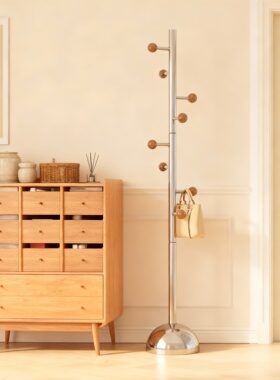 简约现代金属落地衣帽架收纳