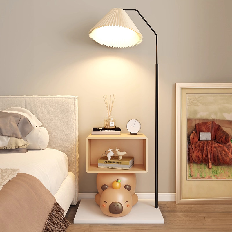 2025新款卡皮巴拉儿童床头柜家用卧室置物架创意带灯可爱收纳柜子,淘宝优惠券,粉丝福利购,淘宝优惠卷