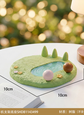 可爱猫咪钓鱼树脂手绘桌面摆件