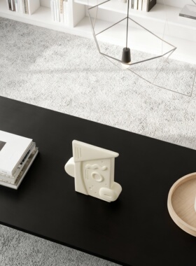 极简几何抽象陶瓷桌面摆件