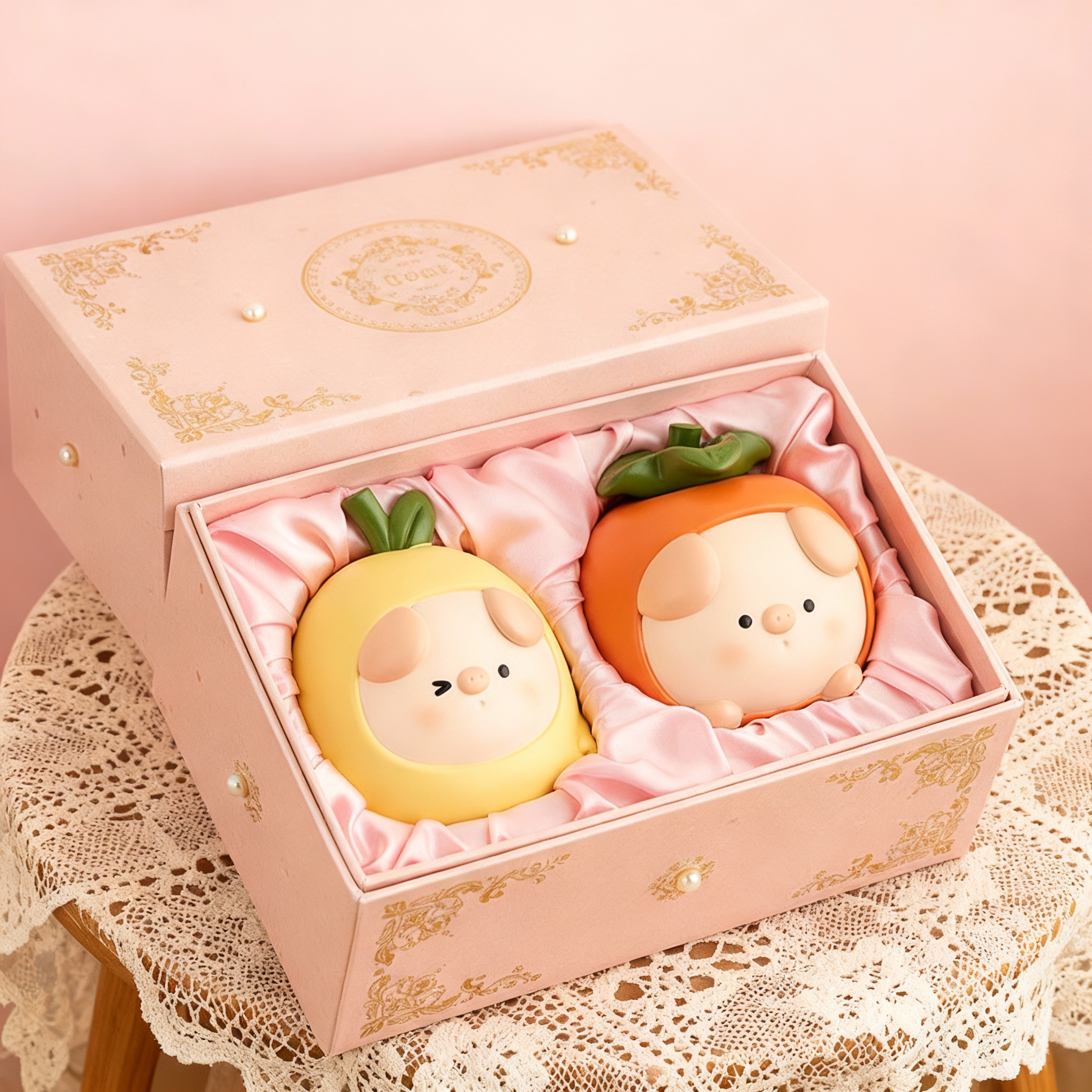 软萌治愈系卡通动物桌面摆件树脂工艺礼盒装卧室装饰品 - 图1