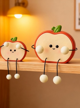 可爱苹果树脂桌面摆件套组