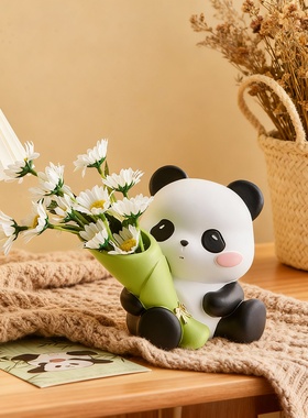 创意卡通熊猫桌面摆件