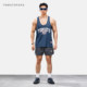 TOMATOPAPA Men's Retro Striped Shorts Slit Loose Breathable Casual Straight Running Fitness Pants