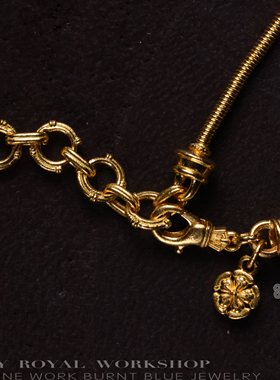 梧桐雨造办处细工足金金缕如意手链