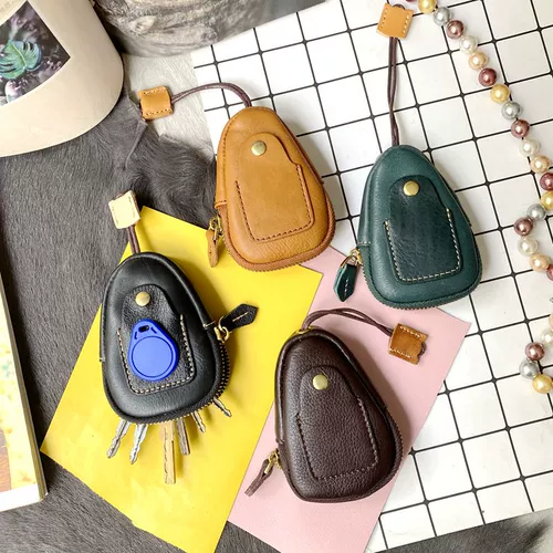 Кожаная универсальная вместительная и большая ключница, картхолдер с молнией, «сделай сам»