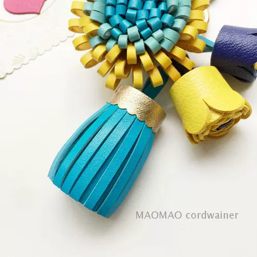 Креативный брелок ручной работы, сумка с кисточками, аксессуары, креативный подарок, из натуральной кожи, в цветочек