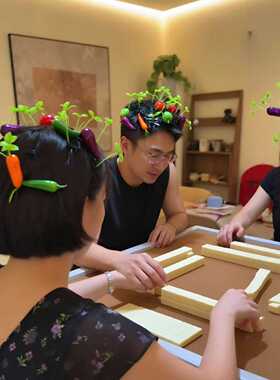 【头张草了】打麻将惩罚小草发夹朋友聚会麻将牌照出片打卡小神器