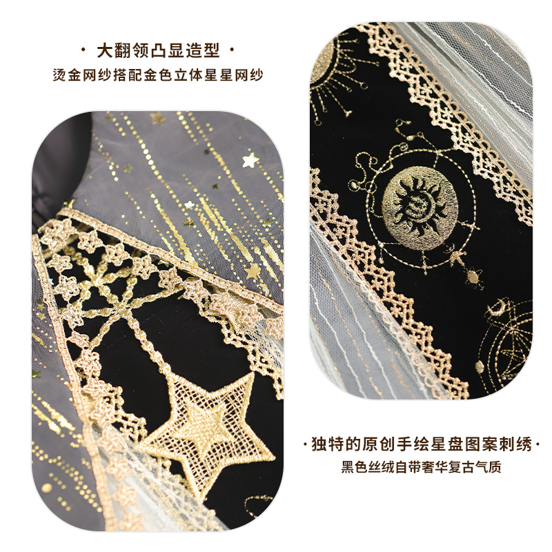 丢手绢童装万圣节女童服装占星师裙子儿童魔法公主裙连衣裙cos服 - 图2