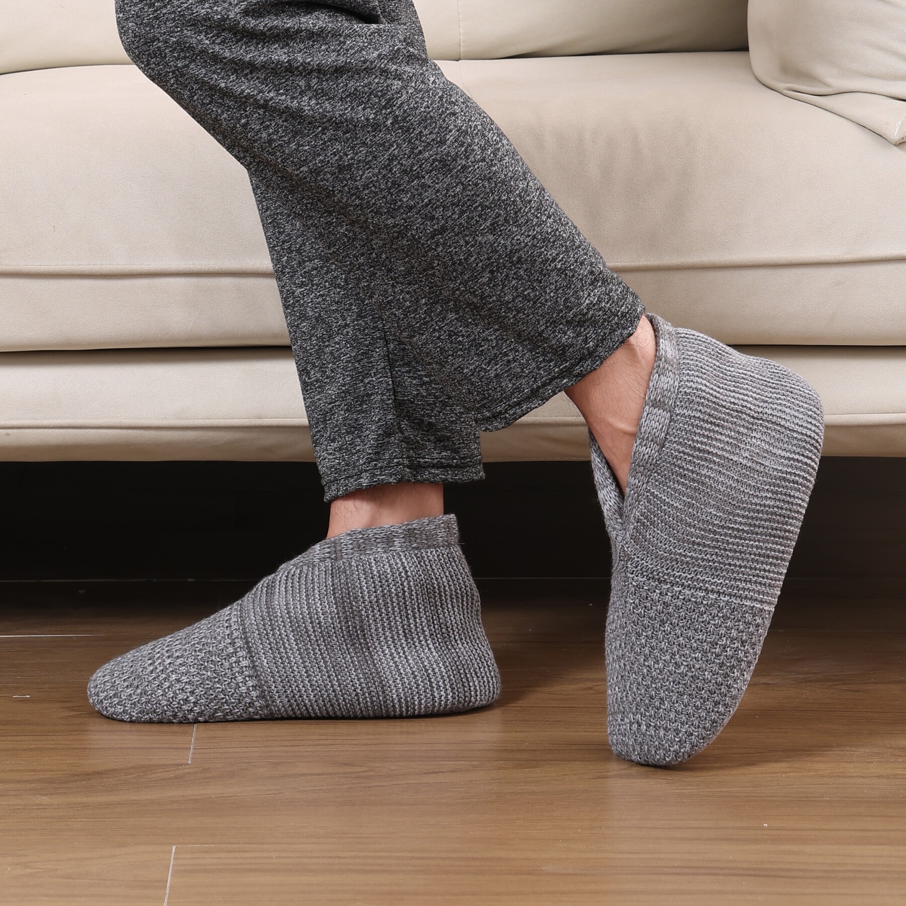 Winter mid-calf warm anti-slip floor socks lambswool socks and flippers