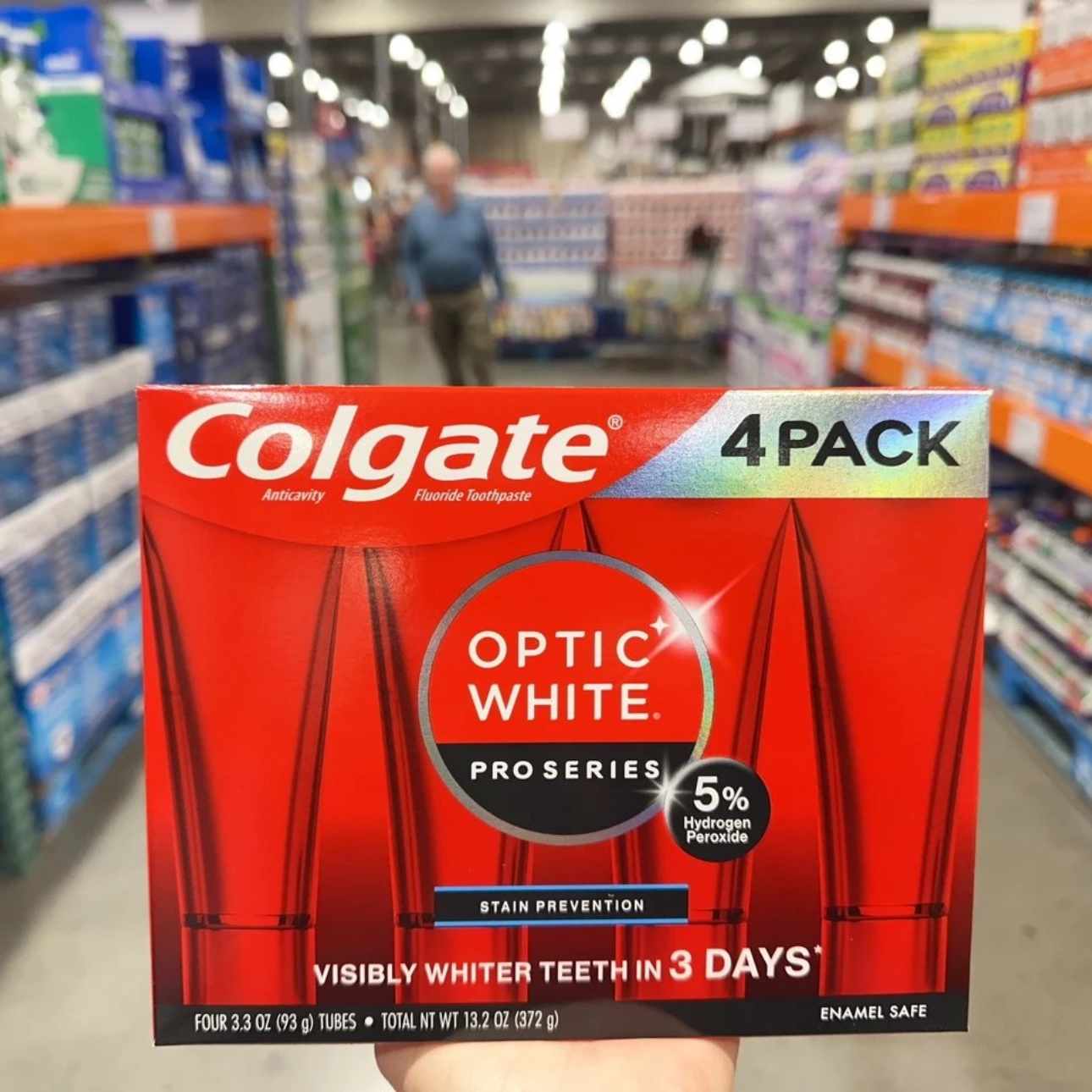 美国直邮 Colgate高露洁美白牙膏牙齿亮白清新口气去牙渍93g*4支 - 图0