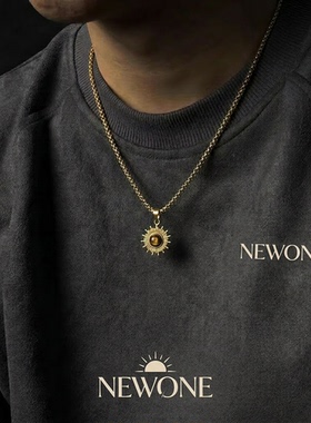 太阳花虎眼石项链男女同款