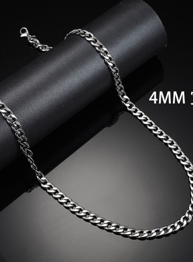 曼格龙钛钢男女嘻哈古巴链