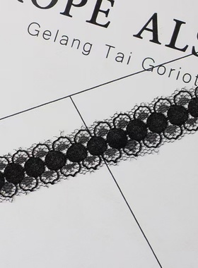 欧美复古黑色蕾丝锁骨链