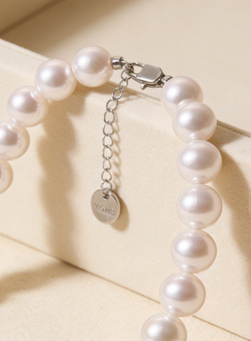 人造akoya珍珠项链极光颈链