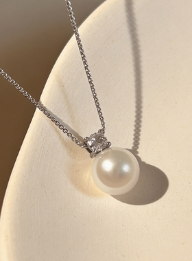 戴妃珍珠项链女单颗吊坠