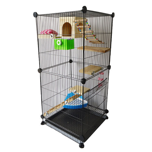 随新特密蜜袋鼯笼子花栗鼠笼子仓鼠笼子幼鼠松鼠龙猫黑大魔鼠 - 图3