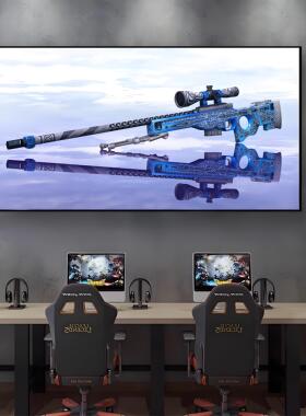 CSGO反恐精英游戏挂画网吧电竞酒店男生电竞房装备枪械射击装饰画