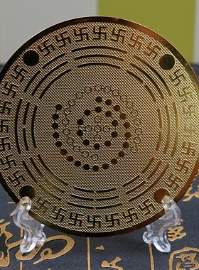 9CM黄铜九星黑洞室内铜摆件贴