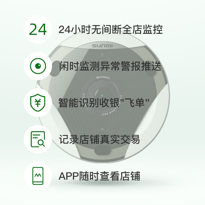 sunmi商米摄像头商用安防远程手机 银云办公数据采集器