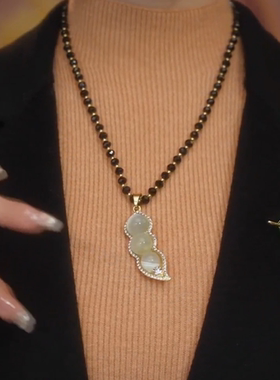 臻萌锆石铜微镶圆珠链女气质