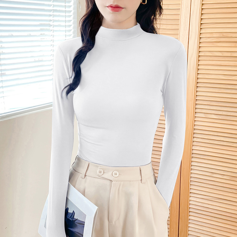 多个款式【法吉金】半高领莫代尔长袖