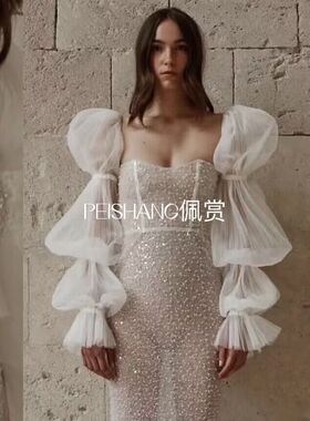 佩赏长款袖子婚纱礼服手套