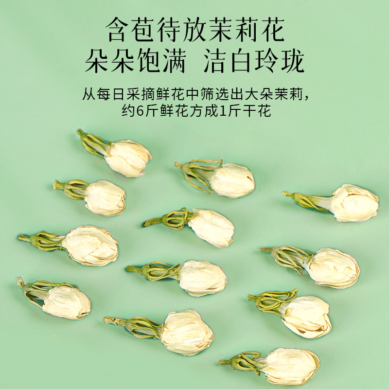 杏林草堂茉莉花茶干花雪球花苞官方旗舰店2023新茶横县浓香型孕妇 - 图0