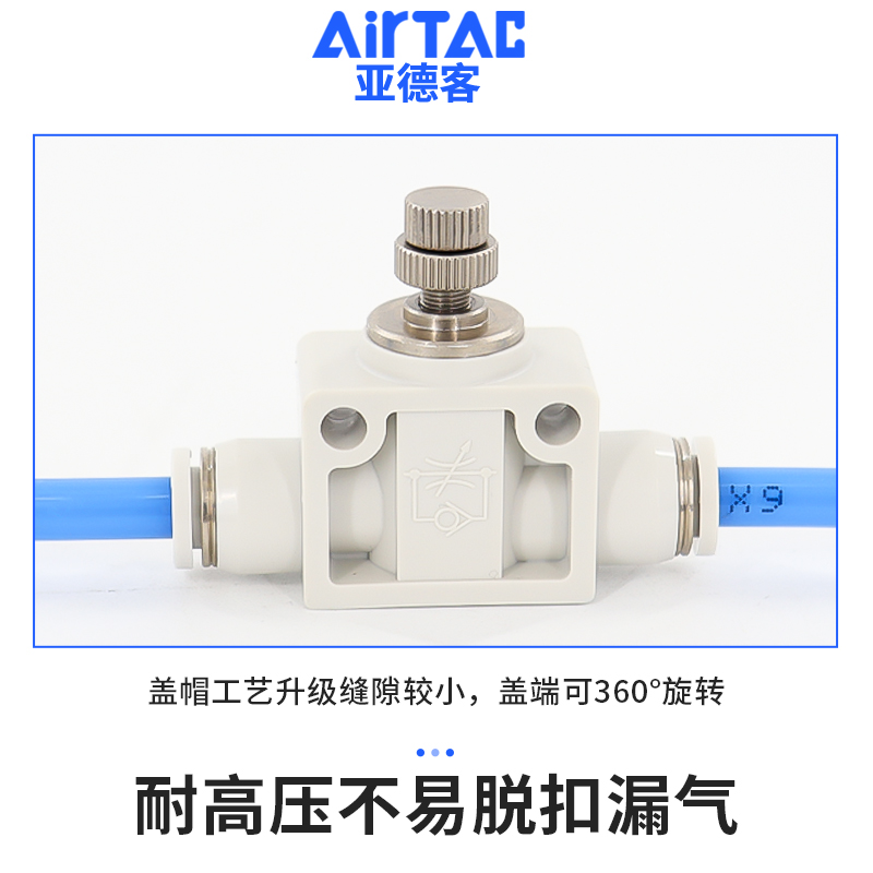 亚德客气动接头ASA/APA/PSA4/6/8/10/12管道直通调速单向节流阀 - 图1