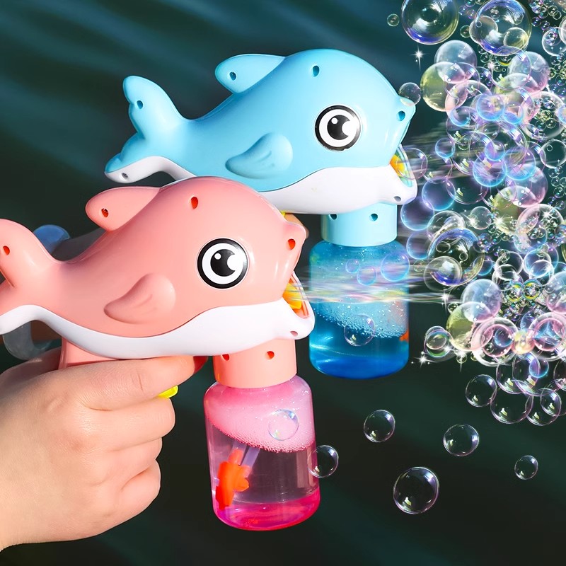 海豚泡泡机儿童手持泡泡枪玩具2024新款网红爆款趣味男女孩宝宝吹-图2