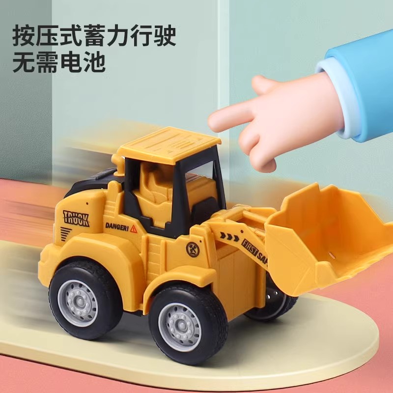 儿童按压挖掘机玩具车男孩1一3岁挖挖机4到6宝宝推土机工程小汽车 - 图1