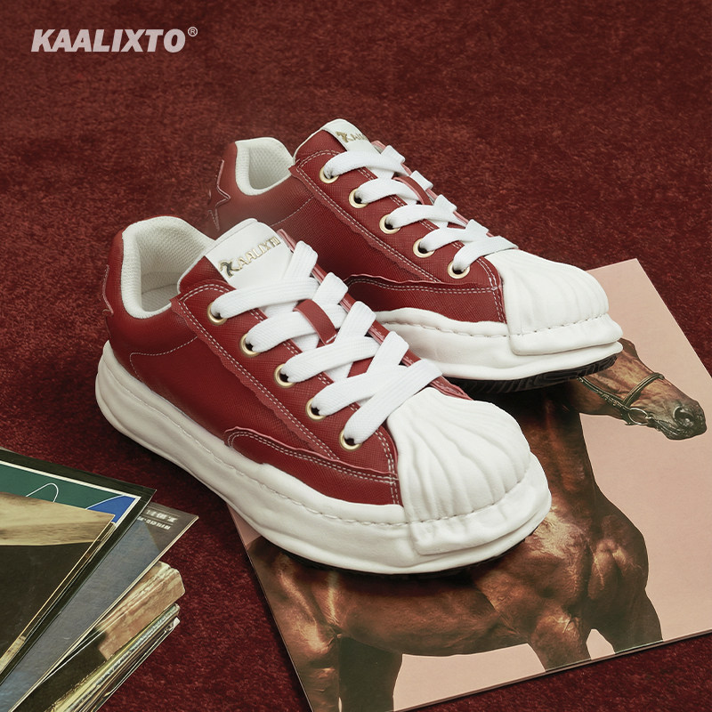 Kaalixto马年限定贝壳头星星鞋7CM隐形内增高厚底休闲男女增高鞋