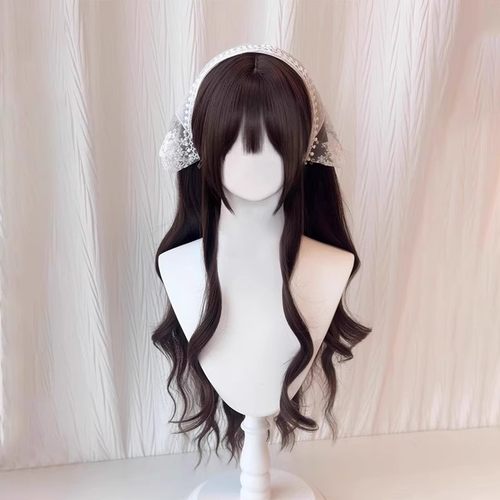 假发女孩假发长卷发长发lolita大波浪洛丽塔日常整顶萝莉全头套式 - 图0