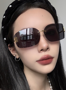 防紫外线无框欧美风女y2k千禧
