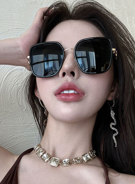 防紫外线方谬家金属女偏光镜