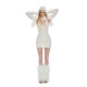 1JINNSTUDIO high collar knitted vest dress
