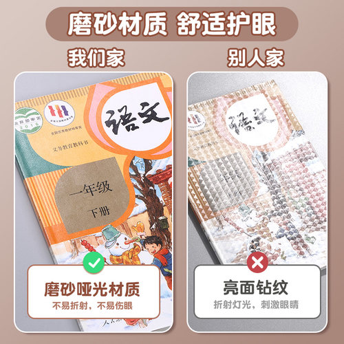 晨光书皮纸自粘透明磨砂包书皮书套包书膜三包装纸小学生一年级四二年级上册a4书壳16k书本作业保护课本全套 - 图3