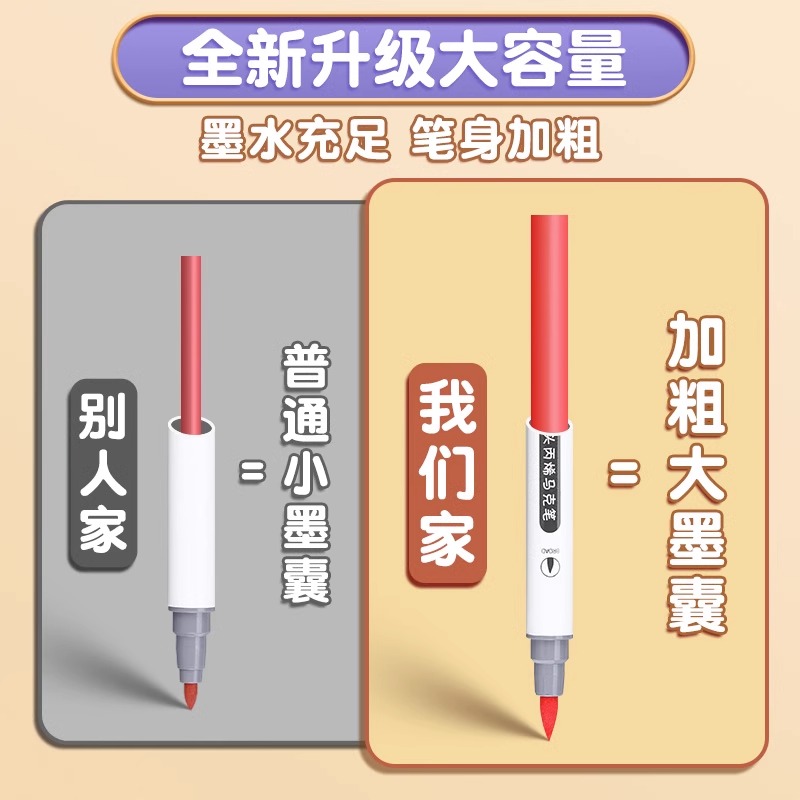 晨光丙烯马克笔防水不透色小学生儿童美术专用咕卡彩笔可水洗笔芯24色油性水彩笔绘画笔软头可叠色