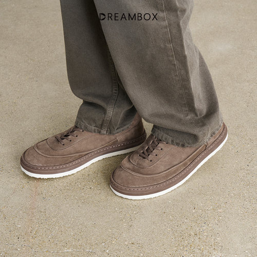 DREAMBOX钧博马反绒男鞋意大利XL发泡底轻便休闲皮鞋秋冬男士鞋子 - 图0