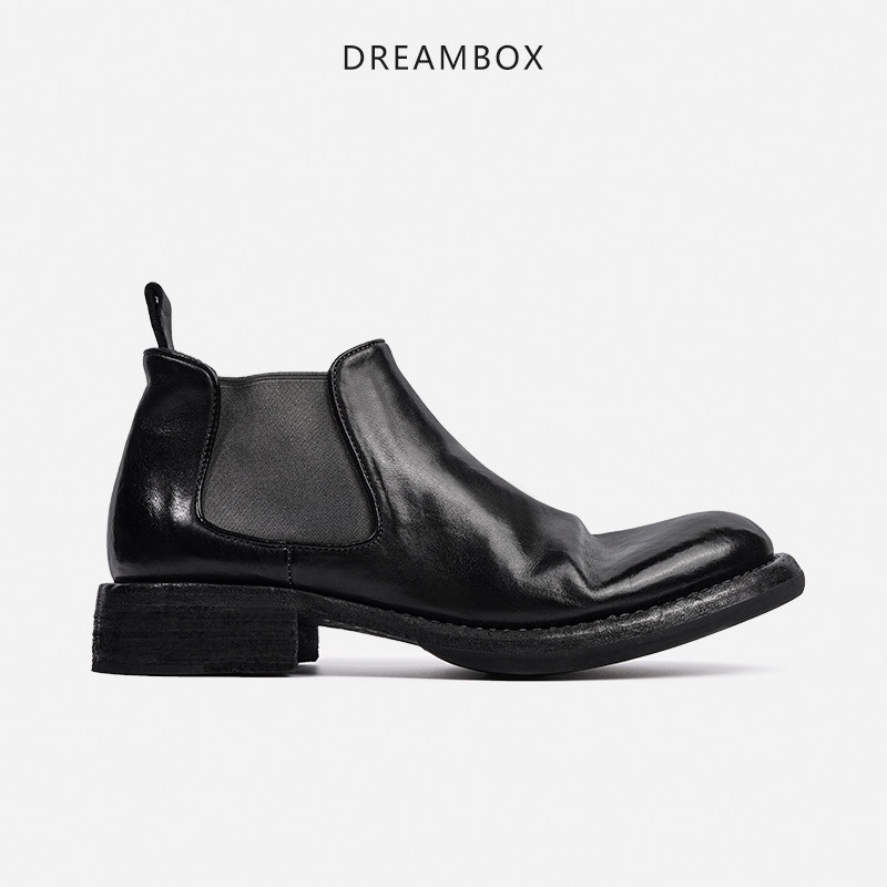 High-end horsehide Goodyear men's Chelsea boots