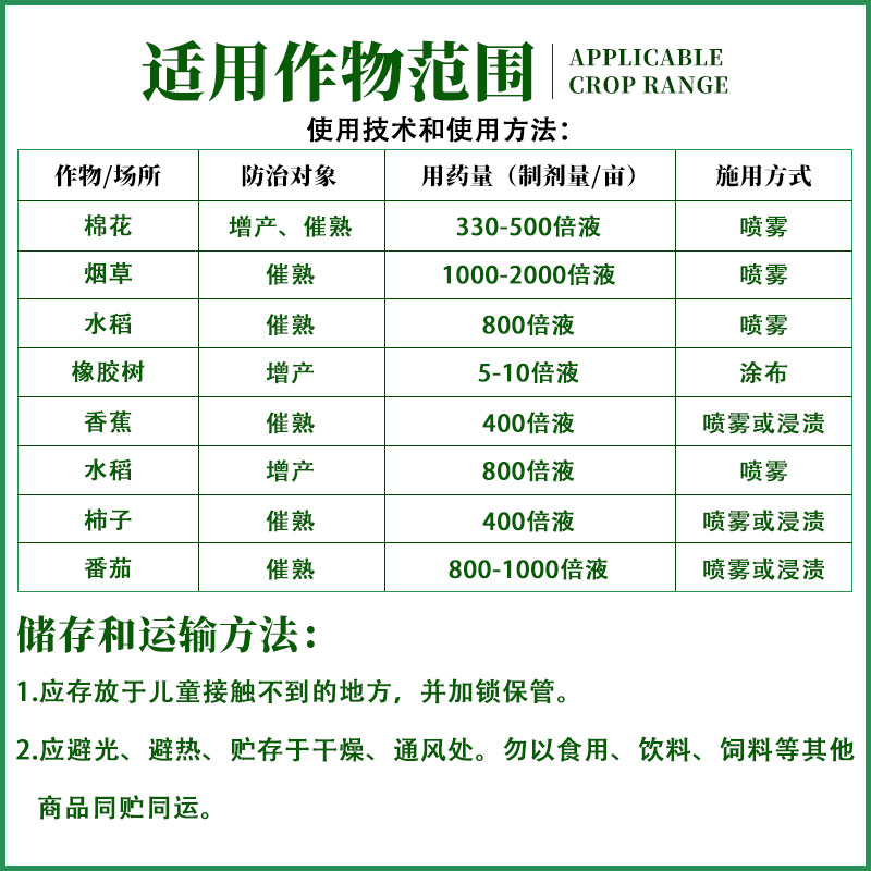 农一网常丰40%乙烯利 农作物催熟剂增产生长调节剂1000g包装农药 - 图1