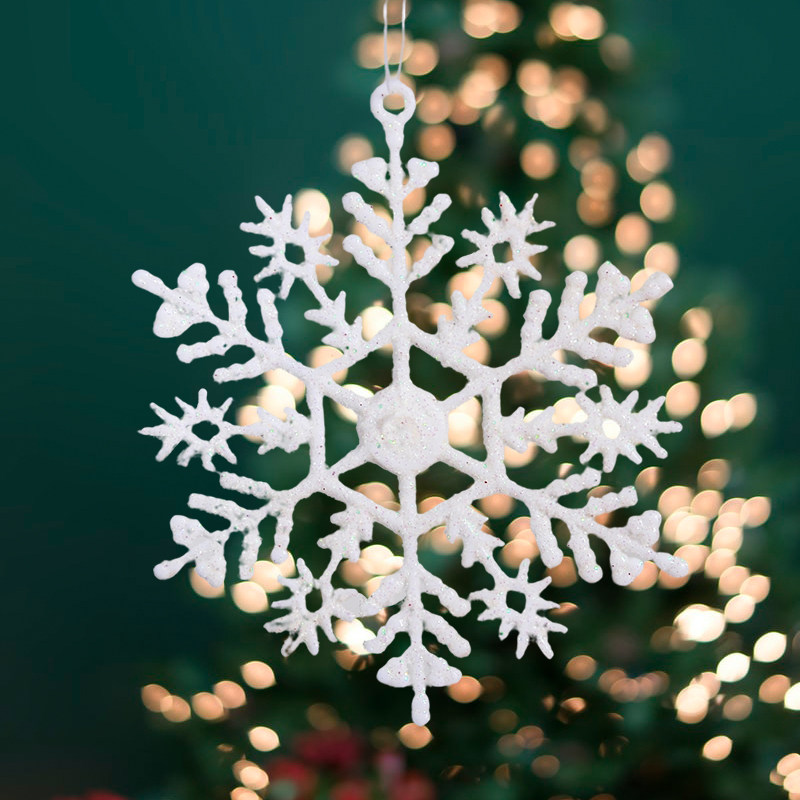 创意白色雪花片挂件圣诞装饰品雪花挂饰室内橱窗装扮圣诞树配件,淘宝优惠券,粉丝福利购,淘宝优惠卷