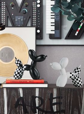 北欧创意现代豪华气球狗茶几书房客厅摆件高档家居装饰品