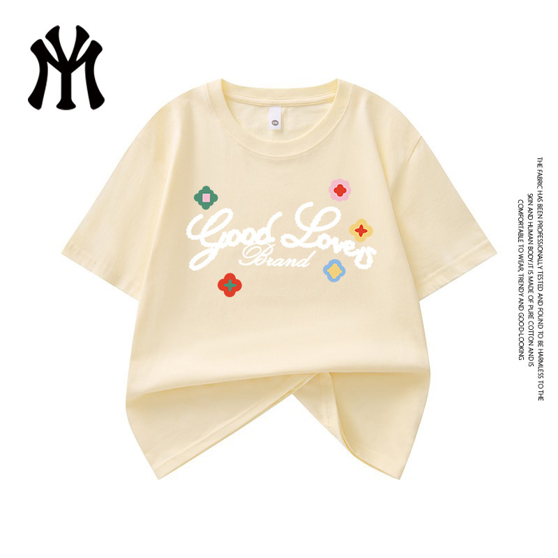 官方正品夏季情侣纯棉短袖潮流短袖儿童爆款26新款T恤男女款11