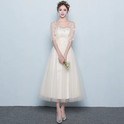 Летнее короткое платье подружки невесты для школьников, цвета шампанского, подходит для подростков