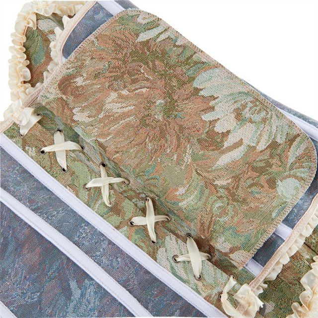 Green pattern French palace shapewear corset