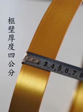 画框钻石画十字绣裱框带玻璃外框铝合金属相框定做挂墙圆框圆型镜